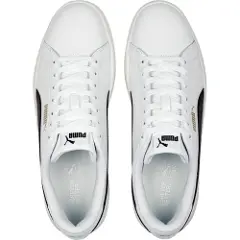 Puma Smash 3.0 Sneakers, Shoes, White/Black/Gold, 36-5