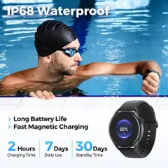 Soundpeats Watch4 smartklokke (svart)-4