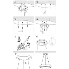 Steinhauer Designpendellampe gull inkl. dimbar LED - Ringlede-5