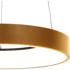 Steinhauer Designpendellampe gull inkl. dimbar LED - Ringlede-4