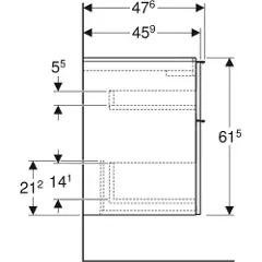 Geberit Underskab iCon 2 skuf 88,8x61,5 lava-3