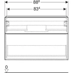 Geberit Underskab iCon 2 skuf 88,8x61,5 lava-2