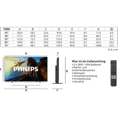 Philips 55PUS7000 - 55 Diagonalklasse LED-bakgrunnsbelyst LCD TV - Smart TV - TITAN OS - 4K UHD (2160p) 3840 x 2160 - HDR - svart-4