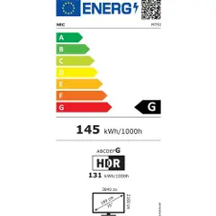 NEC MultiSync M751 - 75 Diagonalklasse M Series LED-bakgrunnsbelyst LCD-skjerm - intelligent skilting - med innebygd SoC-mediespiller - 4K UHD (2160p) 3840 x 2160 - Direct LED - svart, pantone 426M-2