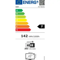 Sony FW-75BZ30L, digitalt skjermpanel, 190,5 cm (75), LCD, 3840 x 2160 piksler, Wi-Fi, 24/7-2