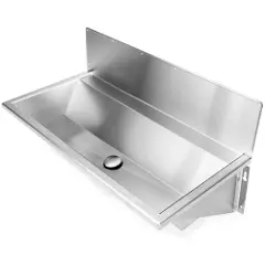 Purus Vaskerende 1000mm m/bagplade - sæberende/afl midt slebet rf st-1