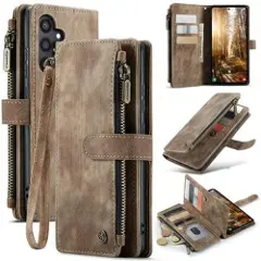 CASEME Samsung Galaxy S25+ C30 Multifunksjonell Lommebok-deksel - Brun-1