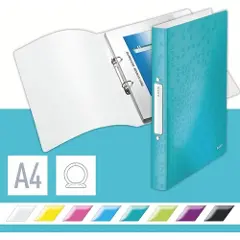 Leitz WOW - Ringperm - for A4 (210 x 297 mm) - kapasitet: 190 ark - isblå metallisk-5