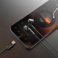 Dudao Hodetelefoner med USB-C-kontakt 1,2 m - Svart-5