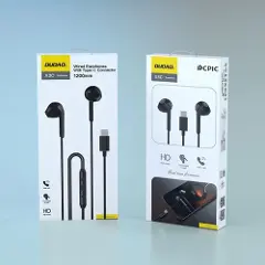 Dudao Hodetelefoner med USB-C-kontakt 1,2 m - Svart-3