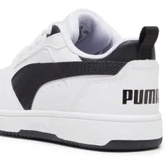 Puma Rebound V6 Lo Kids'Sneakers, Shoes, White/Black/Black, 30-5