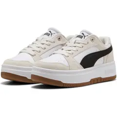 Puma Rebound Femme Low Sneakers Women, Shoes, White/Black/Frosted Ivory, 40.5-5