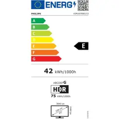 Philips 43PUS7000 - 43 Diagonalklasse LED-bakgrunnsbelyst LCD TV - Smart TV - TITAN OS - 4K UHD (2160p) 3840 x 2160 - HDR - svart-3