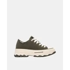 Refresh for woman. 17307903-KAKI Trainers 173079 green (38), 3 to 5 cm, Laces, Casual-5