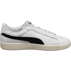 Puma Smash 3.0 Sneakers, Shoes, White/Black/Gold, 36-4