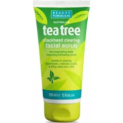Beauty Formulas Tea Tree Blackhead Peeling Ansiktsskrubb Rensende Ansiktsskrubb 150ml-1