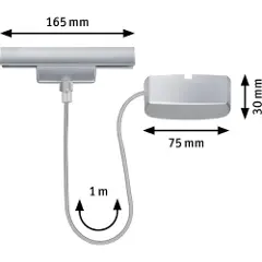 Paulmann 96831, Kromfarget, Metall, 1000 W, 230 V, 165 mm, 1000 mm-5