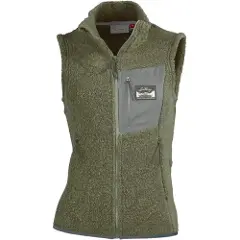 Lundhags Flok Wool Pile Vest, mellomlag, dame, grønn-1