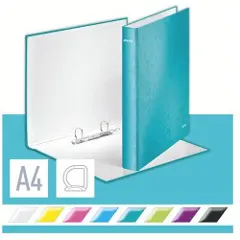 Leitz WOW - Ringperm - bokryggbredde: 40 mm - for A4 Maxi - kapasitet: 250 ark - blåis-4