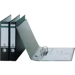Leitz 180° - Hevarmbuefil - bokryggbredde: 80 mm - for A4 (210 x 297 mm) - kapasitet: 500 ark - marmorsvart-3