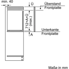 Bosch Serie | 6 GIV11AFE0 - Fryser - stående - innebygd - bredde: 55.8 cm - dybde: 54.5 cm - høyde: 71.2 cm - 72 liter - Klasse E-3