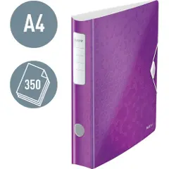 Leitz Ordner Active WOW, 180 Grad, 60 mm, violett DIN A4, runder R?cken, aus Polyform, Oberfl?chenstruktur - 1 St?ck (1107-00-62)-4