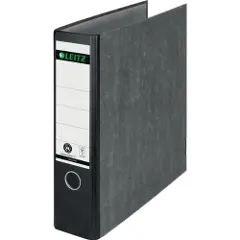Leitz 180° - Hevarmbuefil - bokryggbredde: 80 mm - for A4 (210 x 297 mm) - kapasitet: 500 ark - marmorsvart-1