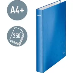 Leitz WOW - Ringperm - bokryggbredde: 40 mm - for A4 Maxi - kapasitet: 250 ark - blå metallic-4